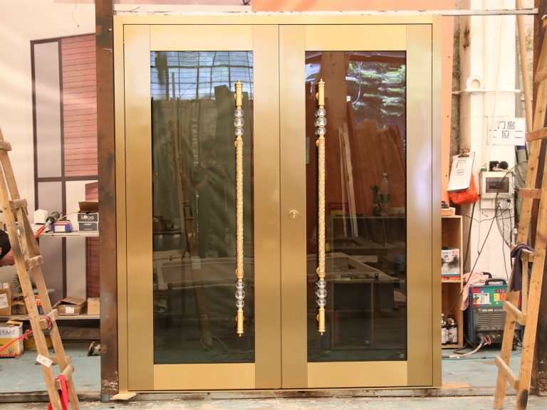 A custom double door offers unparalleled elegance and functionality.