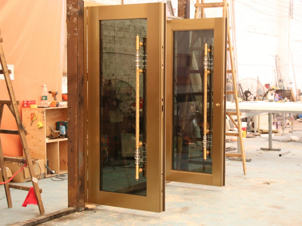 Stainless steel double doors are incredibly robust, able to withstand significant force and adverse weather conditions